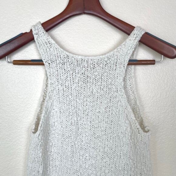 Philosophy Womens Tank Sz L Crochet Festival Boho Beachy Hippie Natural Earthy - Picture 3 of 8